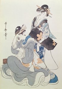 Due figure femminili (stampa a blocchi di colore, 9° blocco) da Kitagawa Utamaro